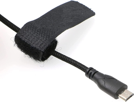 Lemos 2 핀 회전 가능 직각-ARRI Z CAM E2 플래그십-Nucleus Nano Braided Wire 용 마이크로 USB 전원 케이블