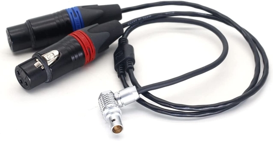 아리 알렉사 미니 LF 오디오 케이블 XLR 3 핀 오른쪽 각 0B 6 핀 남성 커넥터 오디오 듀얼 채널