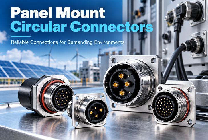최신 회사 블로그 Panel Mount Circular Connectors: Reliable Front & Rear Panel Feedthrough Design